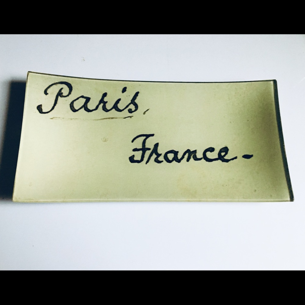 John Derian Glass Decoupage Rectangular Tray